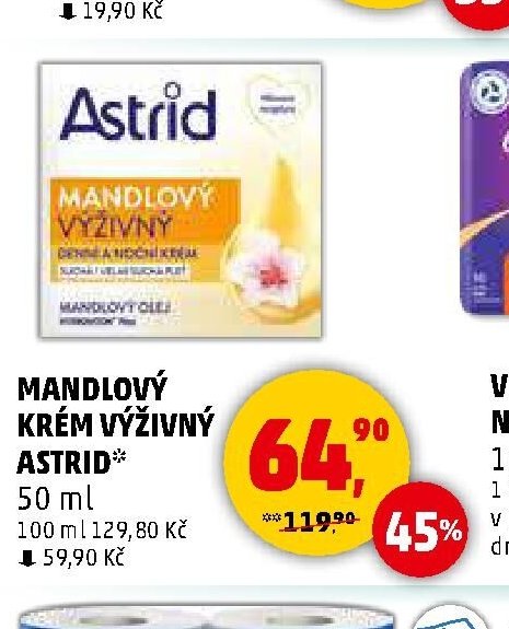 Mandlový krém výživný Astrid