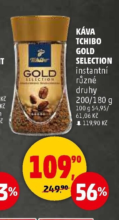 KÁVA TCHIBO GOLD SELECTION instantní různé druhy 200/180 g