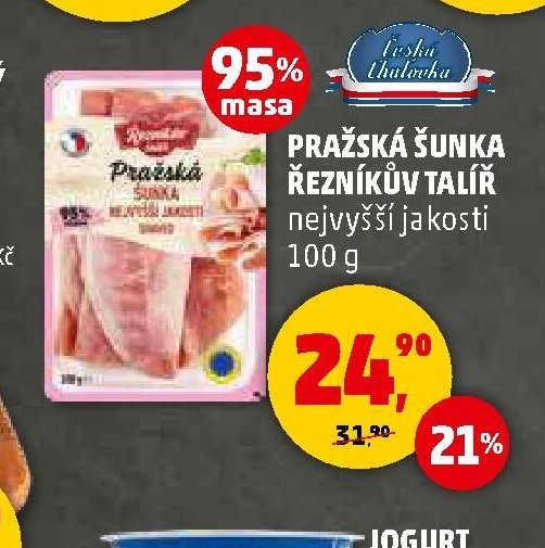 PRAŽSKÁ ŠUNKA ŘEZNÍKŮV TALÍŘ 100 g