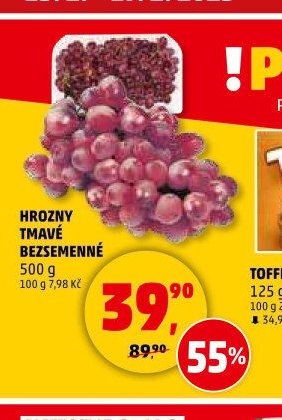 Hrozny tmavé bezsemenné