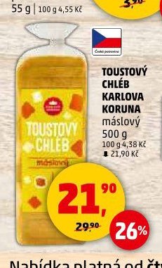 TOUSTOVÝ CHLÉB KARLOVA KORUNA