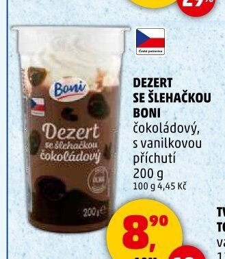 Dezert se šlehačkou Boni