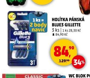 Holítka pánská Blue3 Gillette 3 ks
