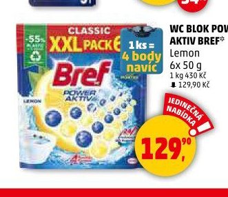 WC Blok Power Aktiv Bref Lemon 6x 50 g
