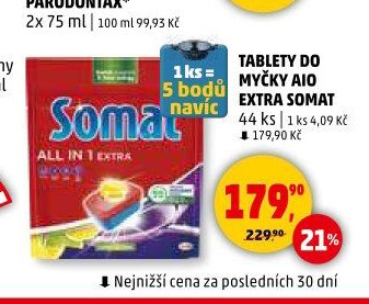 Tablety do myčky AIO Extra Somat 44 ks