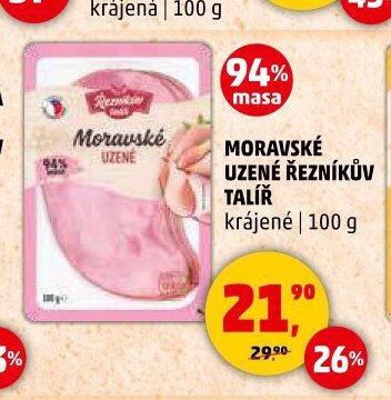 MORAVSKÉ UZENÉ ŘEZNÍKŮV TALÍŘ krájené | 100 g