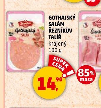 GOTHAJSKÝ SALÁM ŘEZNÍKŮV TALÍŘ krájený 100 g