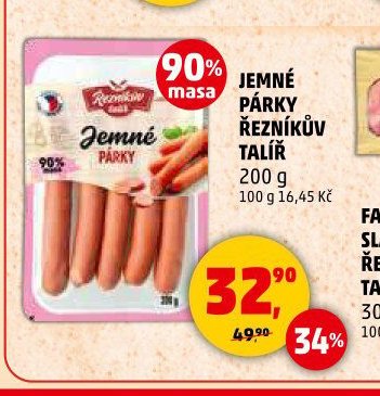 JEMNÉ PÁRKY ŘEZNÍKŮV TALÍŘ 200 g