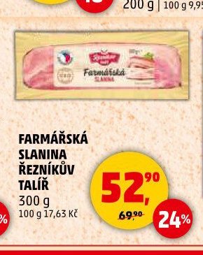 FARMÁŘSKÁ SLANINA ŘEZNÍKŮV TALÍŘ 300 g