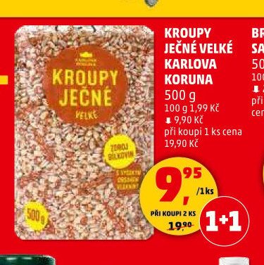 Kroupy ječné velké Karlova Koruna 500 g