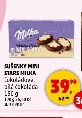 Sušenky Mini Stars Milka