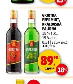 GRIOTKA, PEPRMINT, KRÁLOVSKÁ PALÍRNA