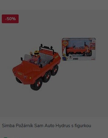 Simba Požárník Sam Auto Hydrus s figurkou