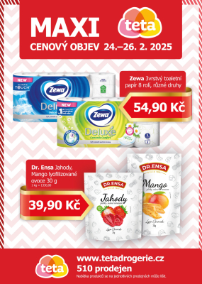 aktuální leták Teta drogerie 24.2.2025-26.2.2025