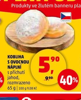 Kobliha s ovocnou náplní