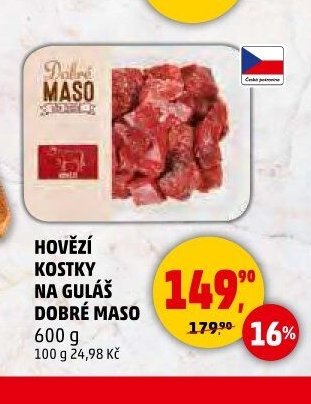 HOVĚZÍ KOSTKY NA GULÁŠ DOBRÉ MASO