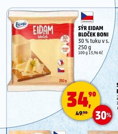 SÝR EIDAM BLOČEK BONI 250 g