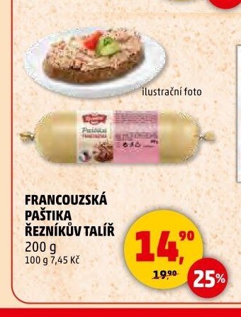 FRANCOUZSKÁ PAŠTIKA ŘEZNÍKŮV TALÍŘ 200 g