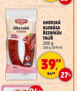 Uherská klobása Řezníkův talíř