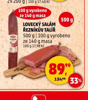 Lovecký salám Řezníkův talíř