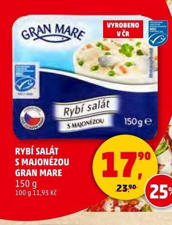 Rybi salat s majonezou Gran Mare