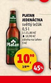 Platan Jedenáctka světlé ležák