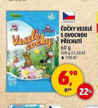 Čočky veselé s ovocnou příchutí