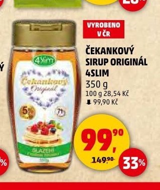 Čekankový sirup Originál 4Slim
