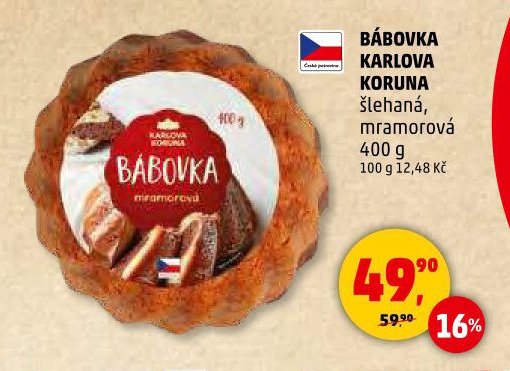 Bábovka Karlova Koruna mramorová 400 g