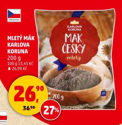 Mletý mák Karlova Koruna 200 g