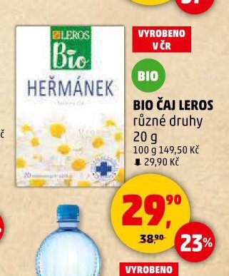 Bio čaj Leros různé druhy 20 g