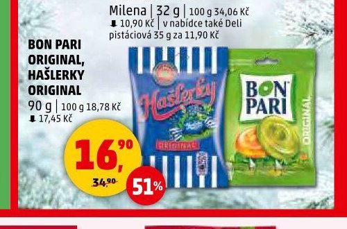 BON PARI ORIGINAL, HAŠLERKY ORIGINAL