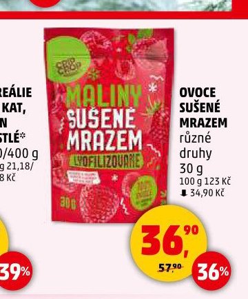 OVOCE SUŠENÉ MRAZEM