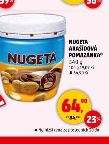 NUGETA ARAŠÍDOVÁ POMAZÁNKA