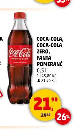 COCA-COLA, COCA-COLA ZERO, FANTA POMERANČ