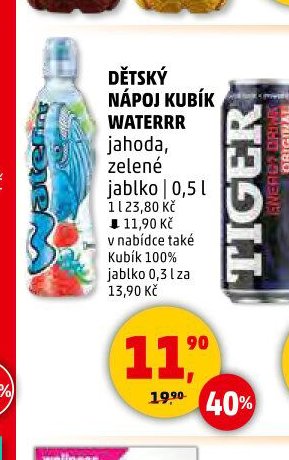 DĚTSKÝ NÁPOJ KUBÍK WATERRR