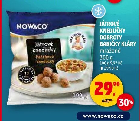 JÁTROVÉ KNEDLÍČKY DOBROTY BABIČKY KLÁRY mražené 300 g