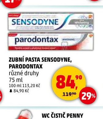 ZUBNÍ PASTA SENSODYNE, PARODONTAX