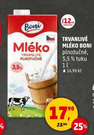 TRVANLIVÉ MLÉKO BONI