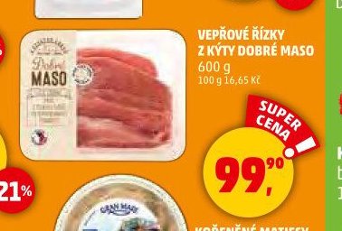 VEPŘOVÉ ŘÍZKY Z KÝTY DOBRÉ MASO