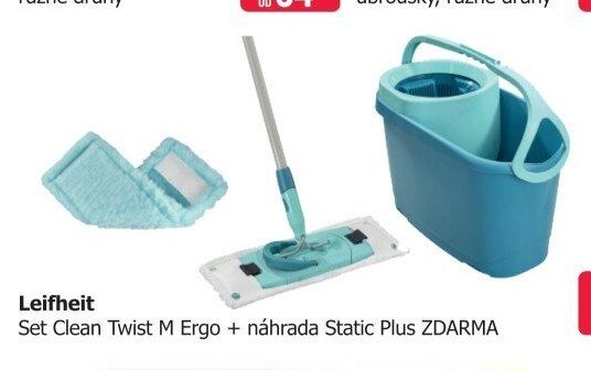 Leifheit Set Clean Twist M Ergo + náhrada Static Plus ZDARMA