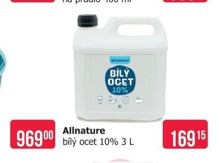 Allnature bílý ocet 10% 3 L