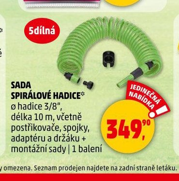 SADA SPIRÁLOVÉ HADICE