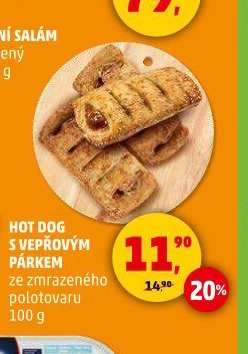 HOT DOG S VEPŘOVÝM PÁRKEM
