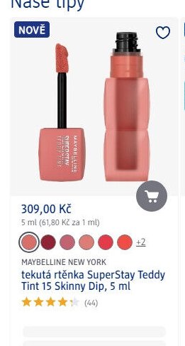 Maybelline New York tekutá rtěnka SuperStay Teddy Tint