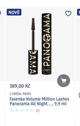 L'ORÉAL PARIS řasenka Volume Million Lashes Panorama All Night