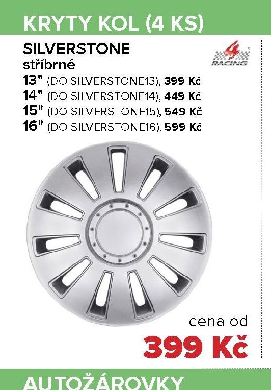 SILVERSTONE stříbrné