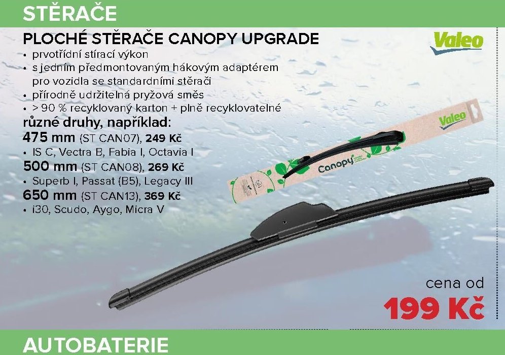 PLOCHÉ STĚRAČE CANOPY UPGRADE