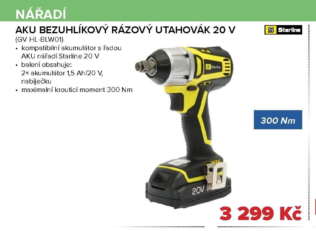 AKU BEZUHLÍKOVÝ RÁZOVÝ UTAHOVÁK 20 V