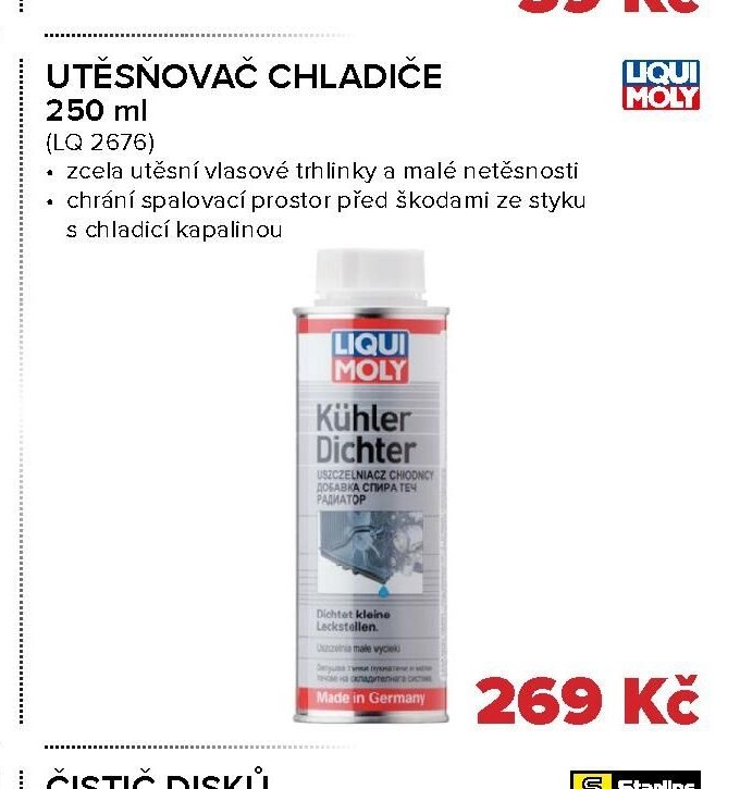 UTĚŠNOVAČ CHLADIČE
